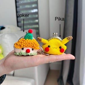 Handmade Crochet Animal Coin Purse Keychain – Cute Mini Wallet afbeelding 6