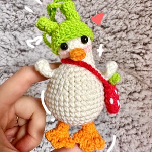 Crocheted Goose Plush - Cute Amigurumi Goose - Unique Handmade Gift - Nursery Decor