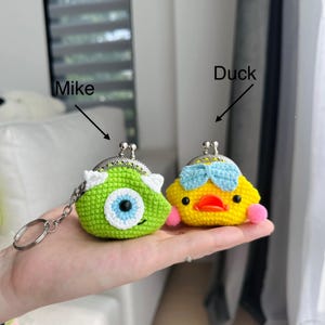 Handmade Crochet Animal Coin Purse Keychain – Cute Mini Wallet afbeelding 4