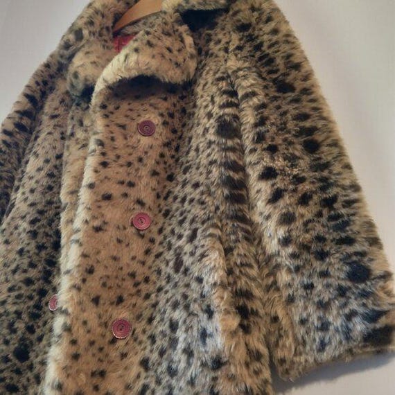 Vintage Cheetah Coat Faux-fur Gorgeous and Unique! - image 2