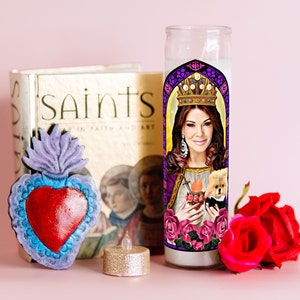 Our Lady of Diamonds and Rose Prayer Candle image 2