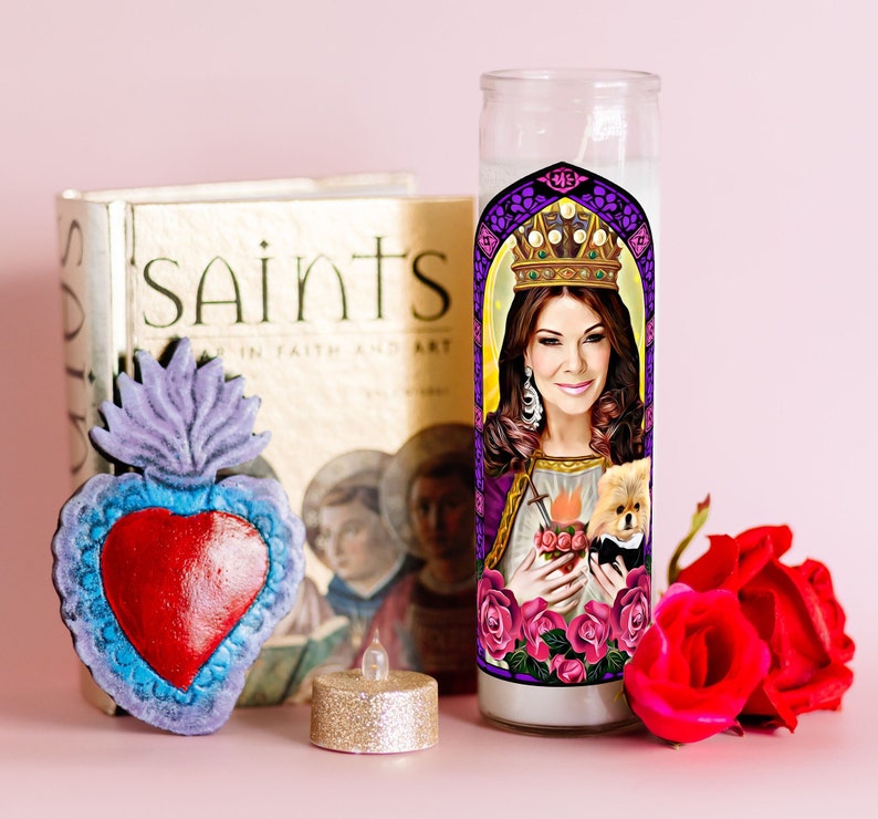 Our Lady of Diamonds and Rose Prayer Candle image 2