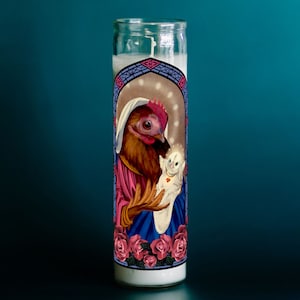 Mama and Baby Chicken Prayer Candle