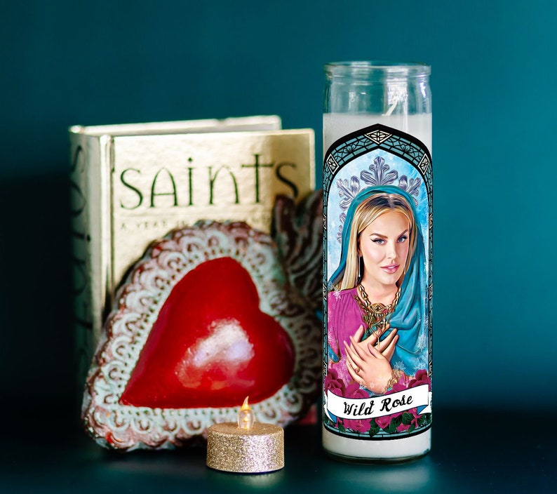 Our Lady of Wild Roses Prayer Candle image 4