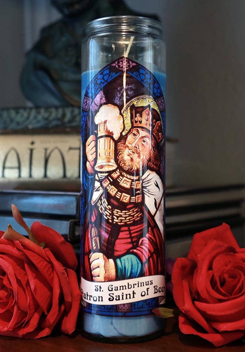 Patron Saint of Beer Prayer Candle Etsy