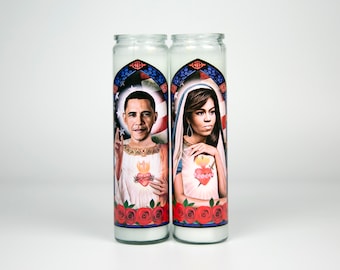 Saint Michelle and Barack Prayer Candle Set