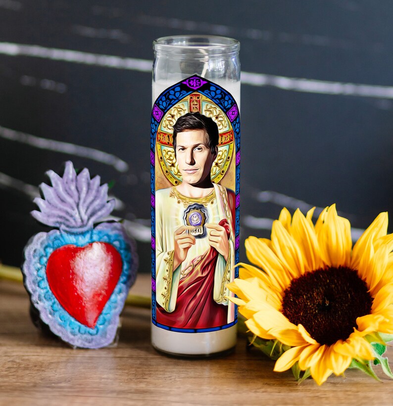 Saint Jake Peralta Prayer Candle image 4