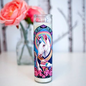 Vela de oración del Santo del Unicornio imagen 3