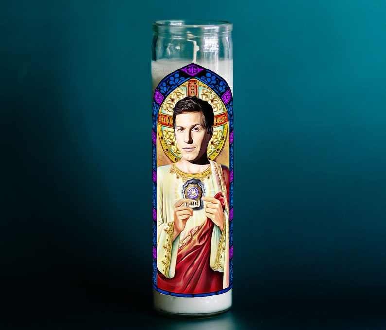 Saint Jake Peralta Prayer Candle image 1