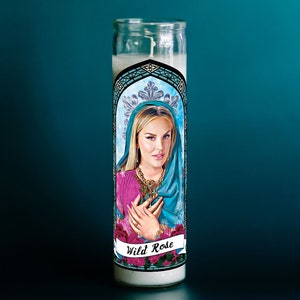 Our Lady of Wild Roses Prayer Candle image 1