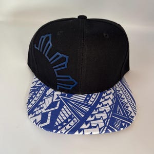 Philippines Filipino Tribal Brim islands Design Rising Sun Rare snapback Hat Blue and Black