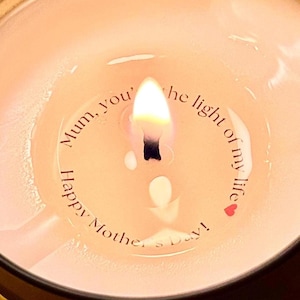 Personalized Hidden Message Candle,Mother&#39;s Day Gift,Custom Surprise Text Candle,Handmade Soy Candle,Birthday Gift,Wedding Gift,Gift for her