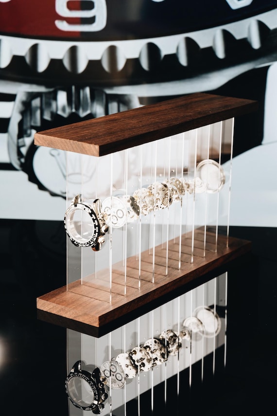 White Racing Chronograph 3D Watch Art Display, Layered Timepiece Sculpture, Horology Collector Gift