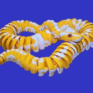 Articulated Ball Python - Flexible Snake Morphs, Normal, Albino, Mystic Potion, Blue-eyed Leucistic, Storm Trooper - Free gift with purchase