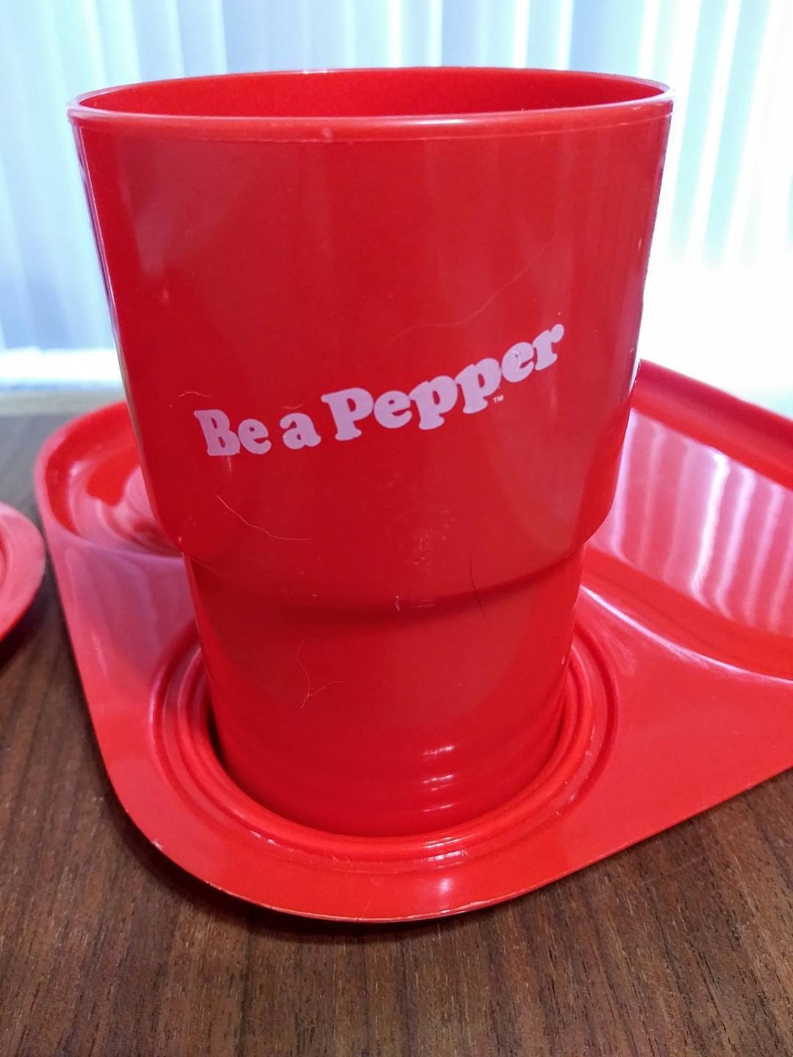 1970s Dr Pepper Picnic Snack Plastic Cups and Plates. Red Etsy