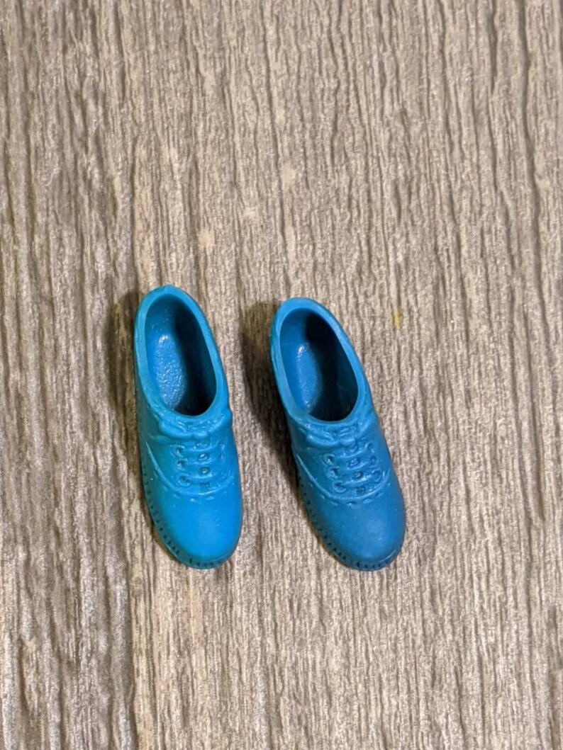 1970s Barbie Doll Blue Tennis Shoes. Soft Squishy Rubber. in Etsy