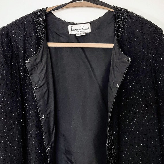 Vtg Women's Jacket Dressy Laurence Kazar Black Si… - image 7