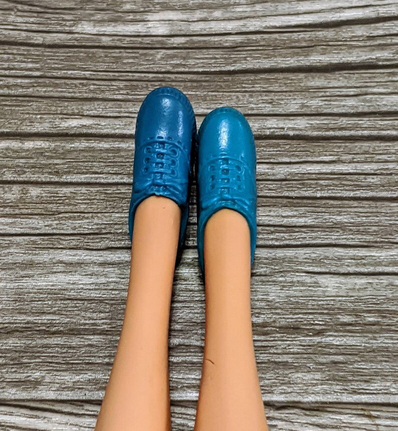 Vintage Barbie Doll Blue Tennis Shoes. Soft Squishy Rubber. In Etsy