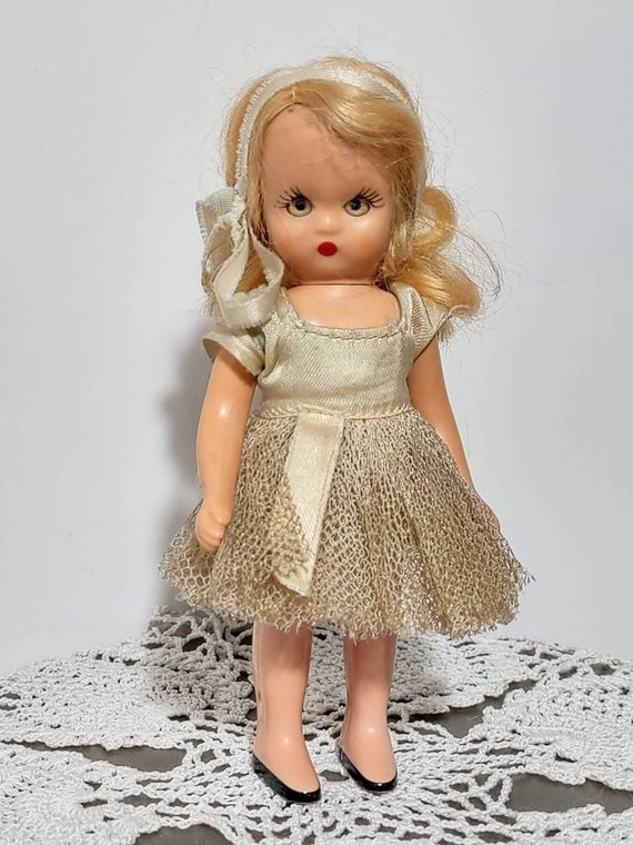 Vintage Nancy Ann Storybook Doll 5 Plastic Blinking Eyes Head