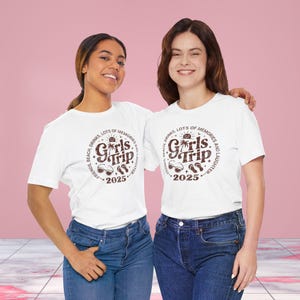 Girls Trip 2025 Shirt Matching Girls Trip T-shirts Bestie Vacation shirts Cute Beach shirt Girls Weekend Trip Girls Vacation Shirt