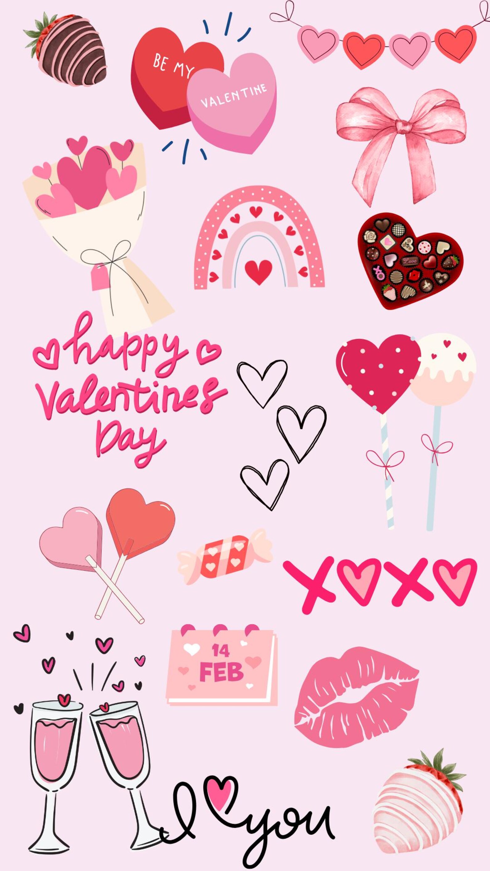 Valentine's Day iPhone Wallpaper - Etsy