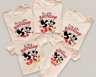 Matching Family Mickey Birthday Shirt Custom Disney Toddler Boy Party Sweatshirt