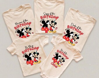 Matching Family Mickey Fourth Birthday Shirt Custom Toddler Boy Party Sweatshirt