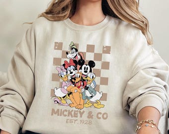 Vintage Disney Sweatshirt, Retro Disney Mickey and Co Shirt, Retro Custom Mickey & Friends Shirt, Disney Vacation Shirt, Disneyland shirt