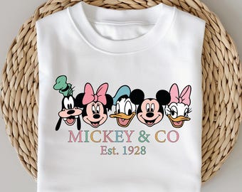Retro Disney Mickey and Co Shirt, Disney Mickey Shirt, Disneyland Trip Shirt, Mickey And Co, Disneyworld Shirts, Mickey And Friends Shirt