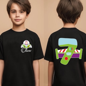 Custom Birthday Boy Shirt, Custom Family Birthday Tee, Disney Toy Story Birthday Gift, Toy Story Toddler Shirt, Custom Buzz Lightyear Shirt