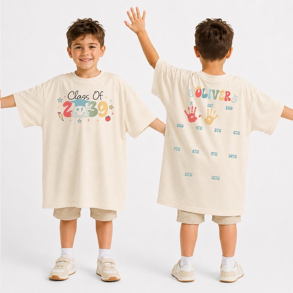 Graduation Memory Shirt Handprint School Keepsake Student Sweatshirt Senior Class Tee