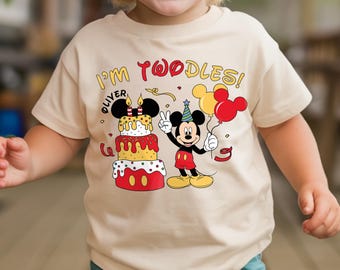 Mickey Two Birthday Tee,  Disney Toddler Party Shirt, Mouse Twodles Sweasthirt