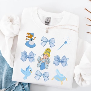 Disney Cinderella Watercolor Coquette Bow Shirts, Cinderella Princess Shirt, A Dream Is A Wish Your Heart Makes, Disney Princess Shirt