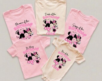 Custom Minnie Disney Matching Family Fourth Birthday Shirt Toddler Girl Sweatshirt