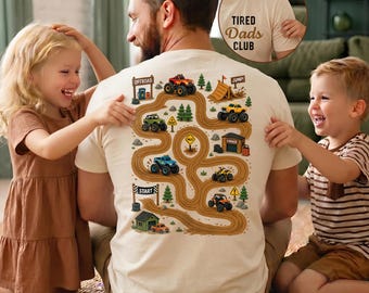 Tired Dad Club Comfort Colors Shirt Car Play Track Back Massage Toy Monster Tee Gift