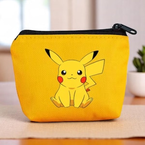 Pokémon Wallet - Mini Bag Pikachu Kawaii | Zippered Card Case | Cartoon Storage Pouch for Keys, Coins & Fan Gifts