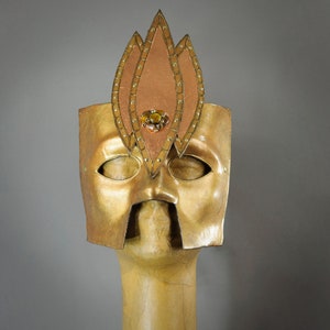 Bronze Armored Warrior Bauta Masquerade Mask. Masquerade/Halloween/Costume Party