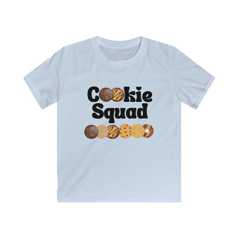 Girl Scouts Cookie Squad Kids Tee, Fun Shirt for Young Cookie Lovers, Cookie Dealer, Cookie Boss, GSA Scout Mom, Scout Booth Essentials image 5