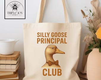 Dumme Gans Schulleiter-Verein-Einkaufstasche, lustiges Schulverwalter-Anerkennungsgeschenk, trendige Segeltuchtasche für Schulpersonal und Erzieher