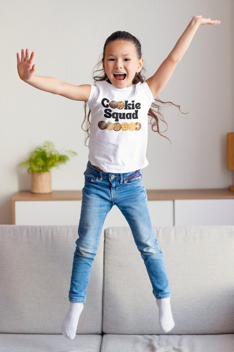 Girl Scouts Cookie Squad Kids Tee, Fun Shirt for Young Cookie Lovers, Cookie Dealer, Cookie Boss, GSA Scout Mom, Scout Booth Essentials image 1