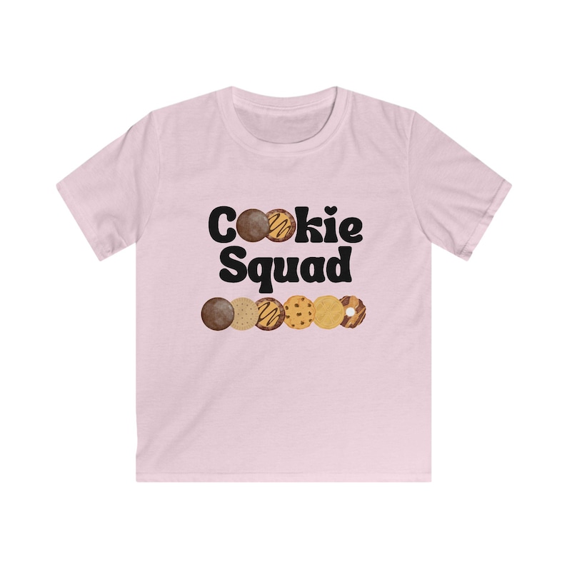 Girl Scouts Cookie Squad Kids Tee, Fun Shirt for Young Cookie Lovers, Cookie Dealer, Cookie Boss, GSA Scout Mom, Scout Booth Essentials image 7