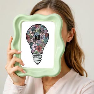 Be The Light Floral Lightbulb Print: Christian Scripture Art (Digital Download)