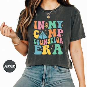 Comfort Colors® Retro In My Camp Counselor Era Shirt, Funny Summer Camp Tee, Cute Retro Camping T-Shirt, Gift for Camp Leaders