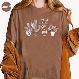 Comfort Colors® Cactus Plants Shirt, Botanical Shirt, Cute Cactus T-shirt, Gardening T-Shirt, Cactus T-Shirt, Not a Hugger Shirt