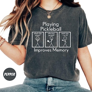 Comfort Colors® Funny Pickleball Gifts, Pickleball Player Shirt, Women Vneck Tshirt, Pickleball Clothing, Sport Graphic Tees, Shirts for Men