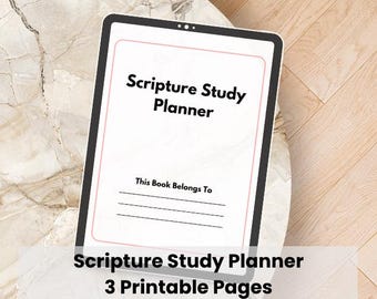 Scripture Study Planner Printable PDF for Women