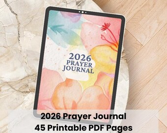 2026 Prayer Journal Printable PDF for Christian Women
