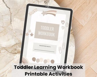 Toddler Workbook Printable PDF for Preschool Learning Ages 2-5