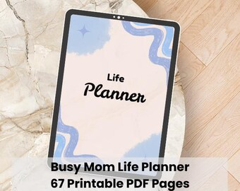 Busy Mom Life Planner Printable PDF with 67 Pages