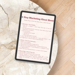 Etsy Marketing Cheat Sheet | Beginner Seller SEO Guide | Keywords, Titles, Tags & Photos Tips | Digital Download PDF
